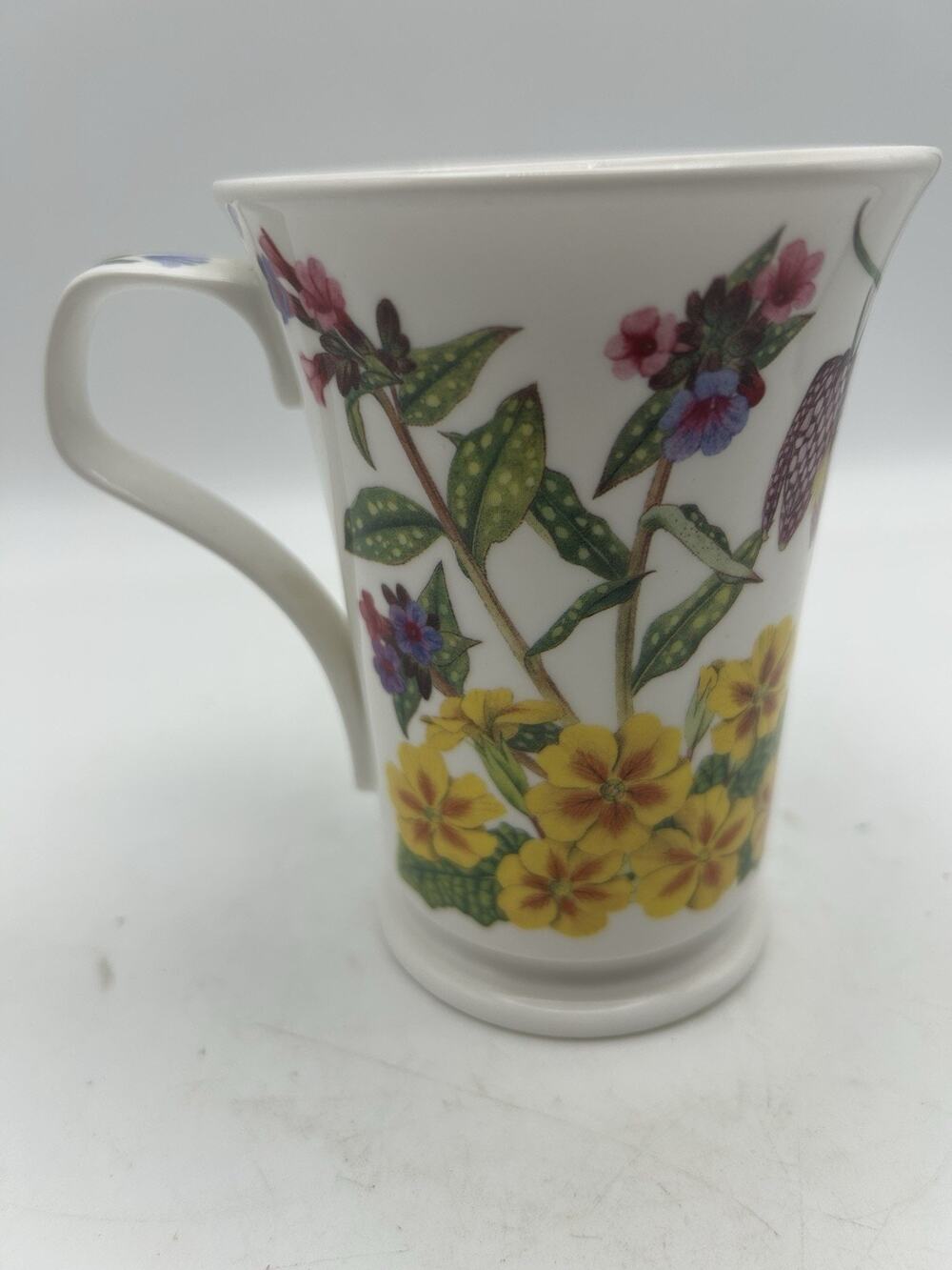 Dunoon "Printemps" Floral Mug by Kathy Pickles Bone China Mug England 10oz